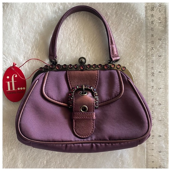 Isabella Foire Satin Doll Ariel purse in purple - Picture 10 of 12